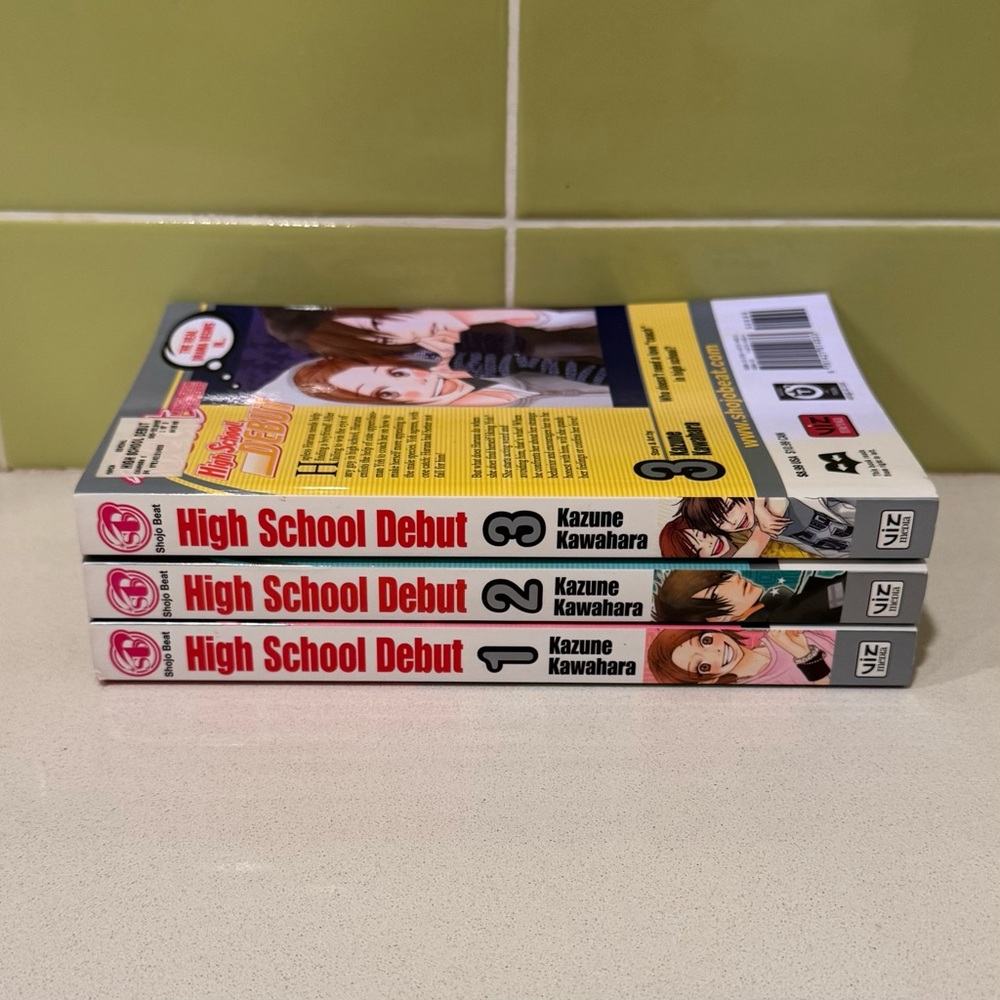 High School Debut manga series by Kazune Kawahara Volumes 1, 2, and 3